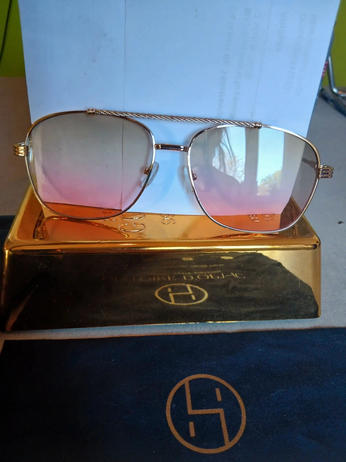 Vintage Aviator Style Glasses – Gradient Lenses (histoire d’optique) – photo 2